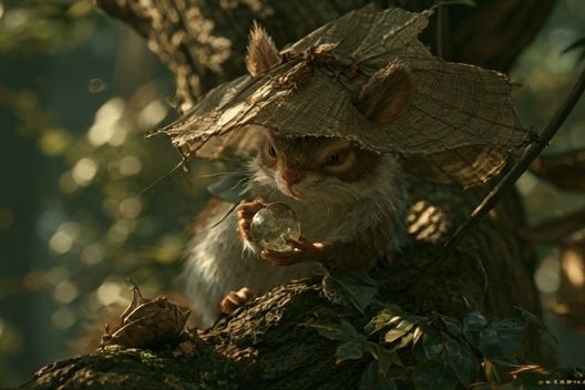 Forest Squirrel Fantasy Illustration Poster. poster — illustration art