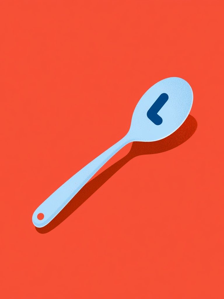 Blue Spoon Minimalist Print. poster detail