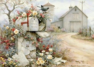 Country Mailbox Watercolor Print.