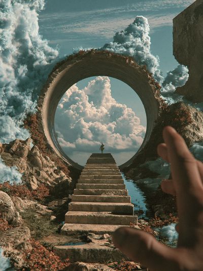 Surreal Portal Stairway Print.