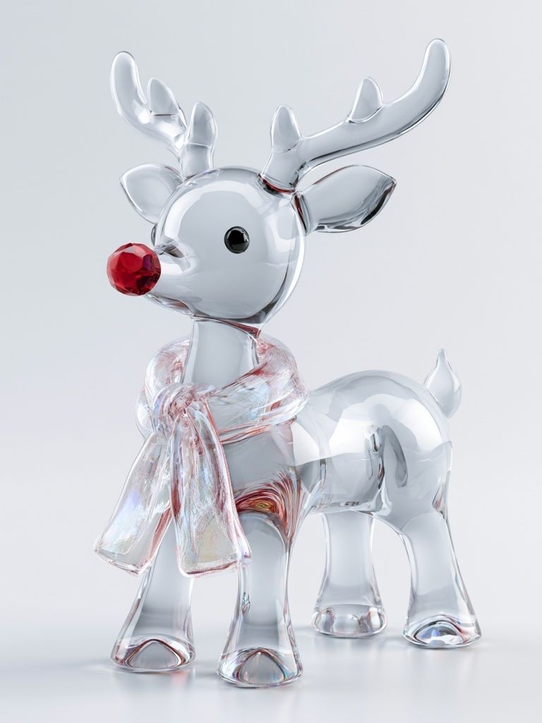 Glass Reindeer Illustration Poster. poster — illustration art