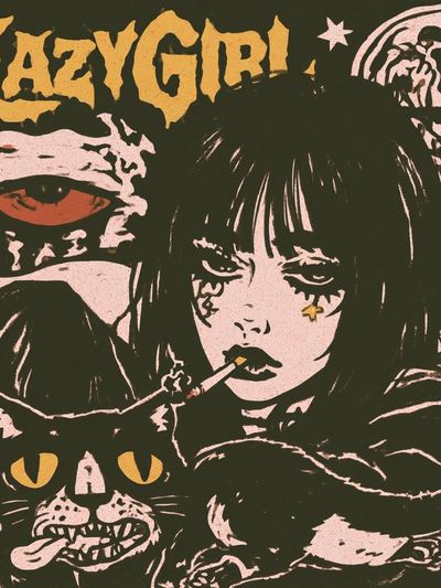 Lazy Girl Gothic Poster.