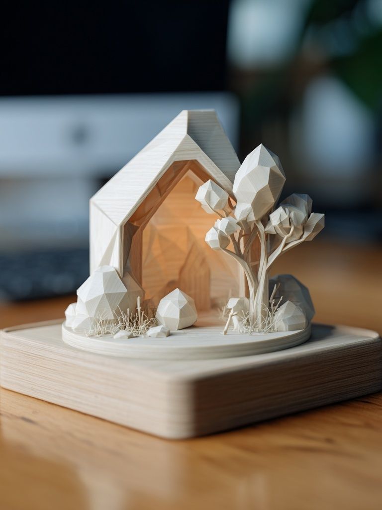 Miniature Woodland House Illustration Poster. poster detail