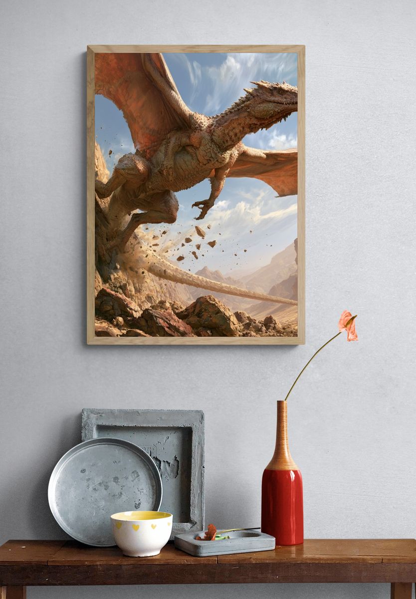 Dragon Canyon Flight Poster. — room view 3