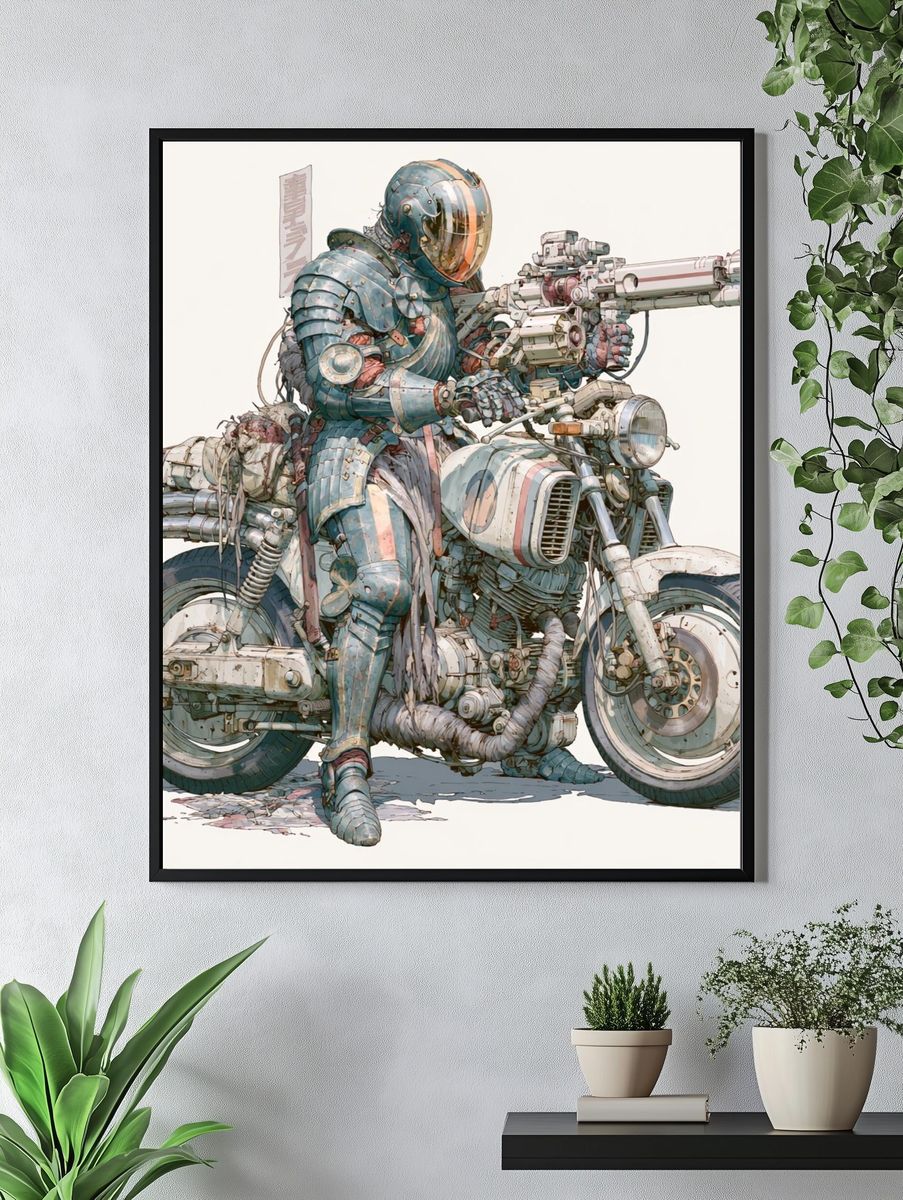 Armored Biker Sci-Fi Print. — room view 4