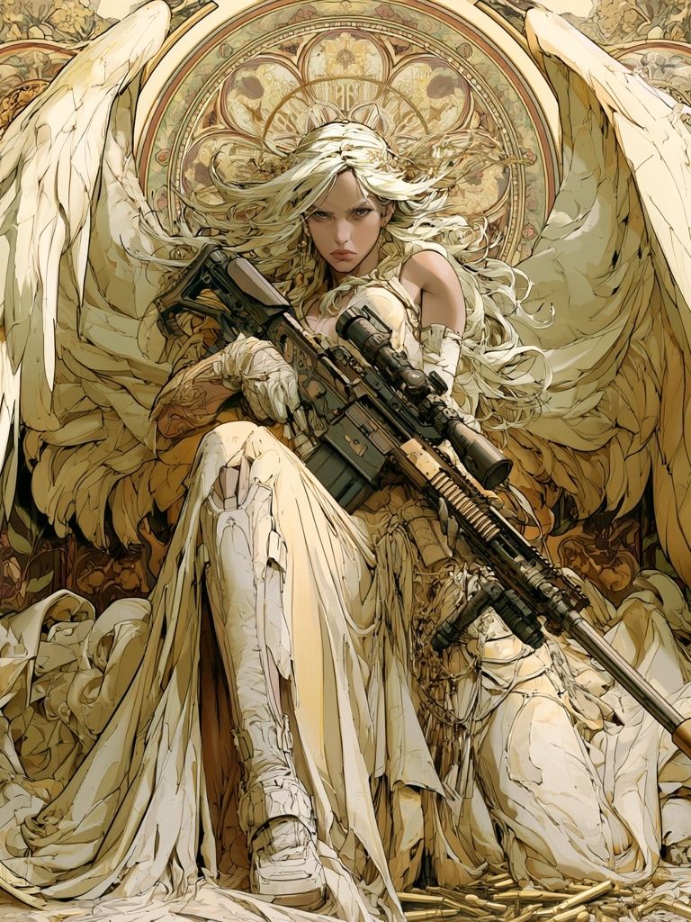 Angel Warrior Digital Art Poster. poster detail