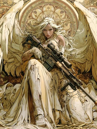 Angel Warrior Digital Art Poster. poster