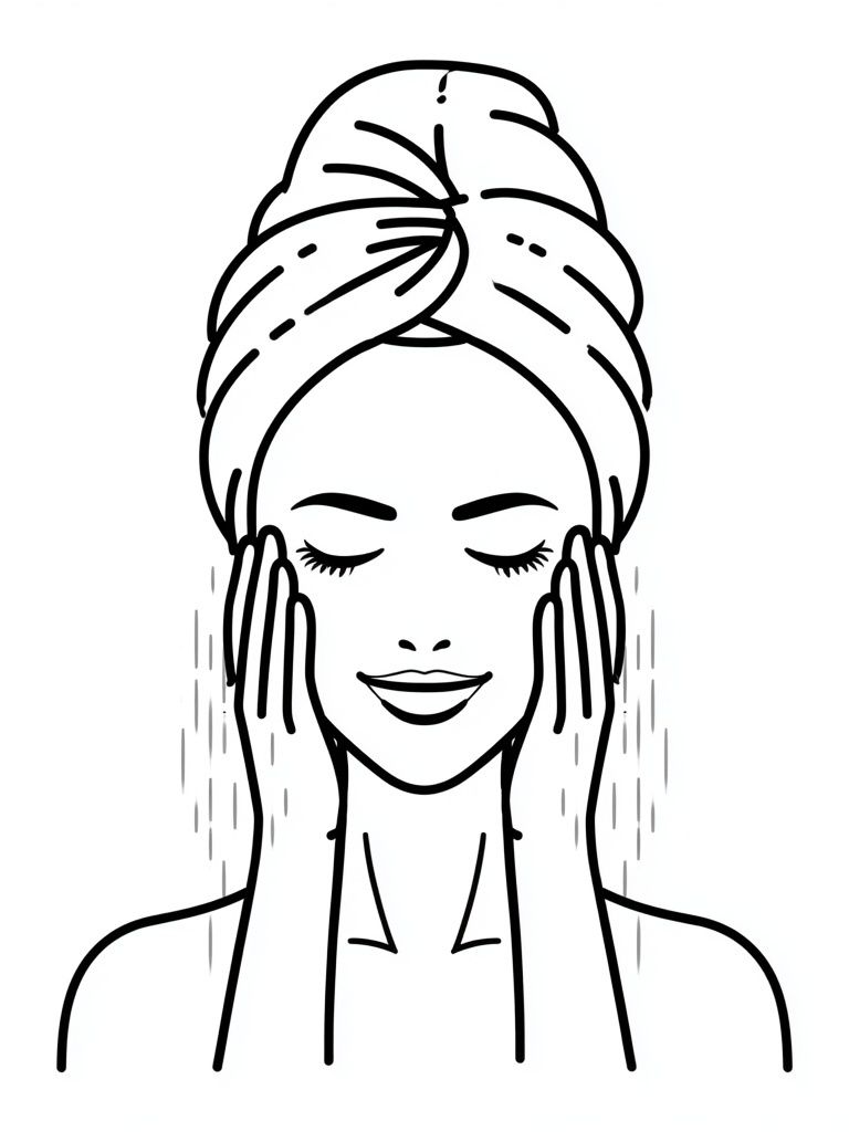 Spa Woman Line Art Poster. poster detail