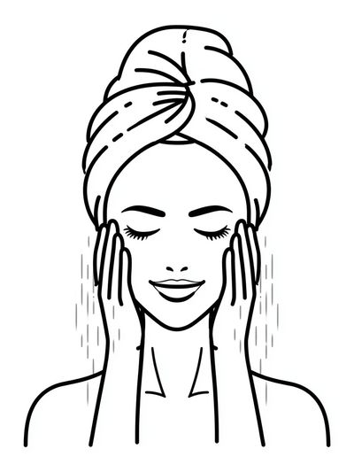 Spa Woman Line Art Poster. poster print