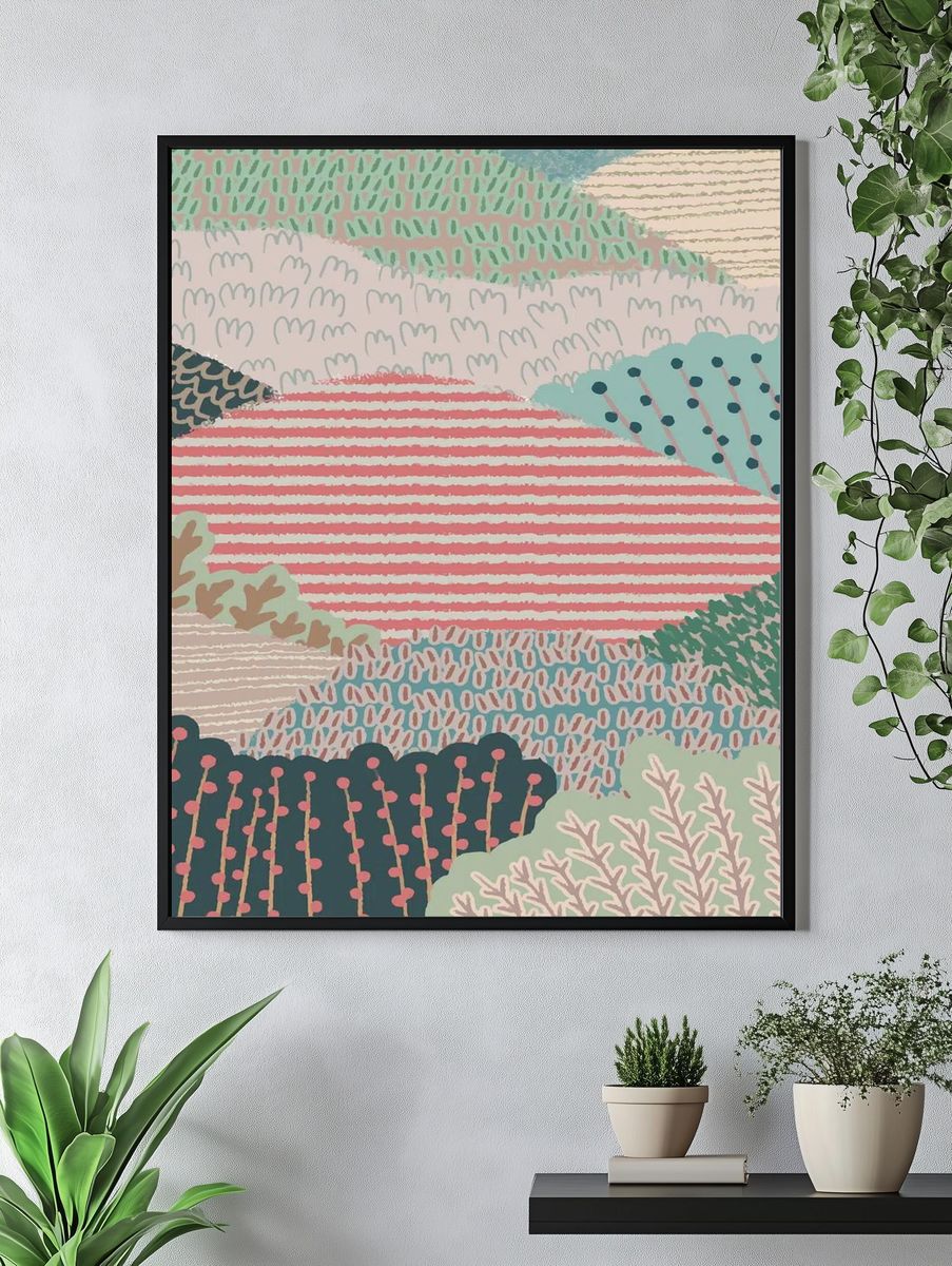 Cyber Bee Digital Art Poster. — room view 4