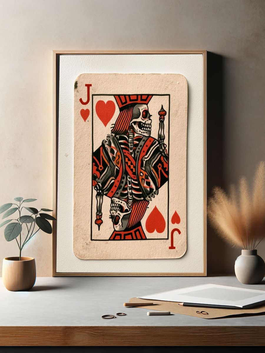 Skeleton Jack of Hearts Poster. — room view 2