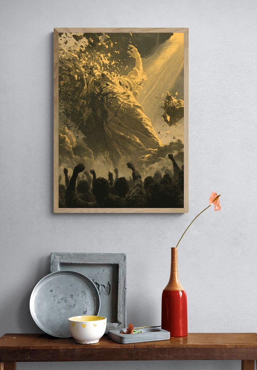 Cosmic Cataclysm Illustration Poster. — room view 3