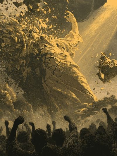 Cosmic Cataclysm Illustration Poster. poster