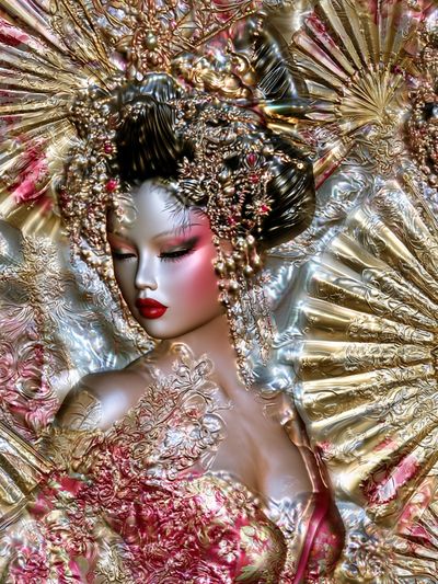 Gilded Geisha Portrait Print.