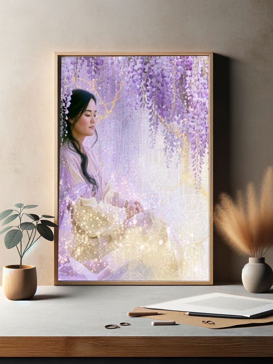Dreamy Lavender Meditation Print. — room view 2