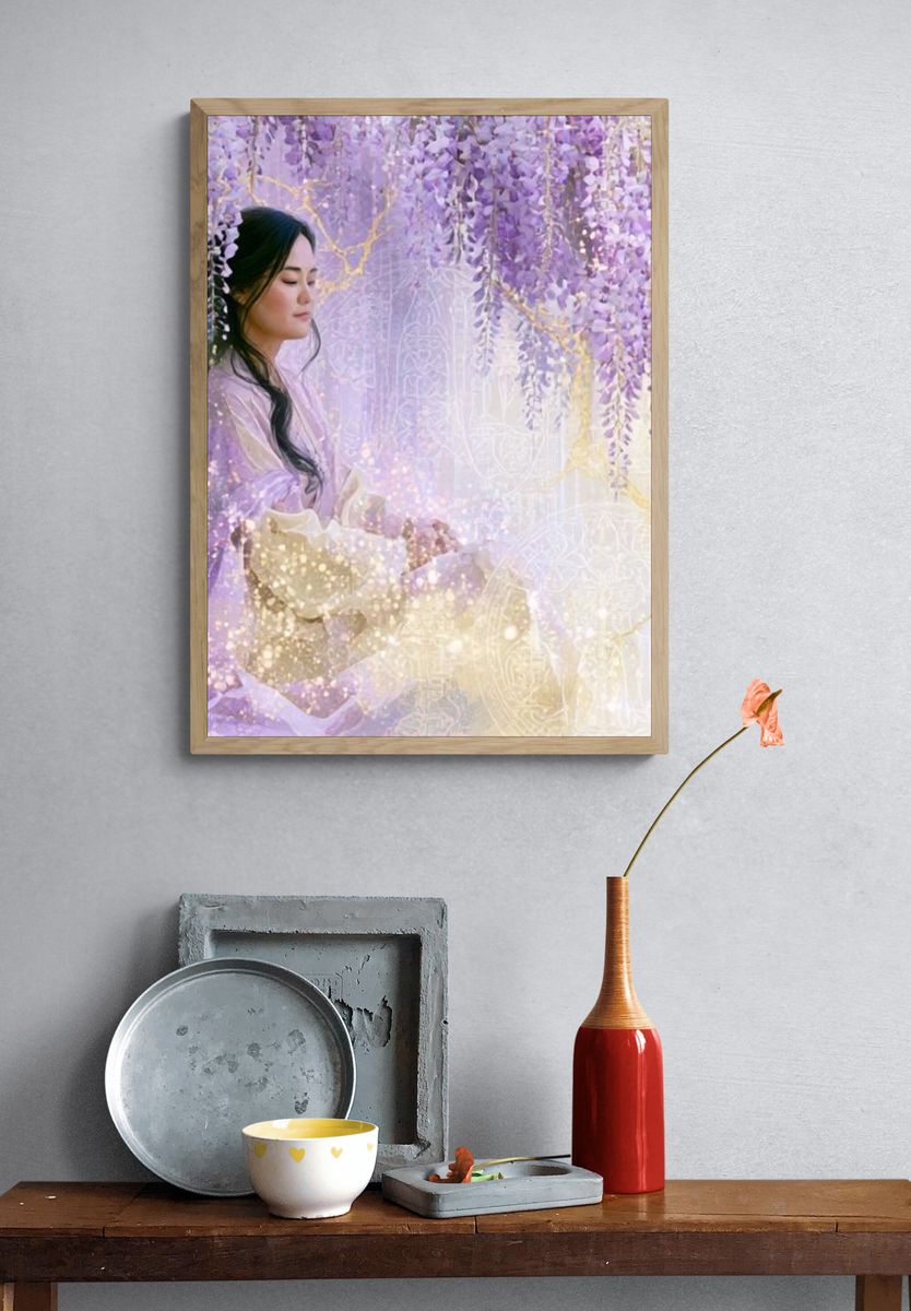 Dreamy Lavender Meditation Print. — room view 3