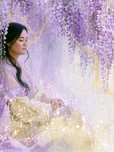 Dreamy Lavender Meditation Print. poster