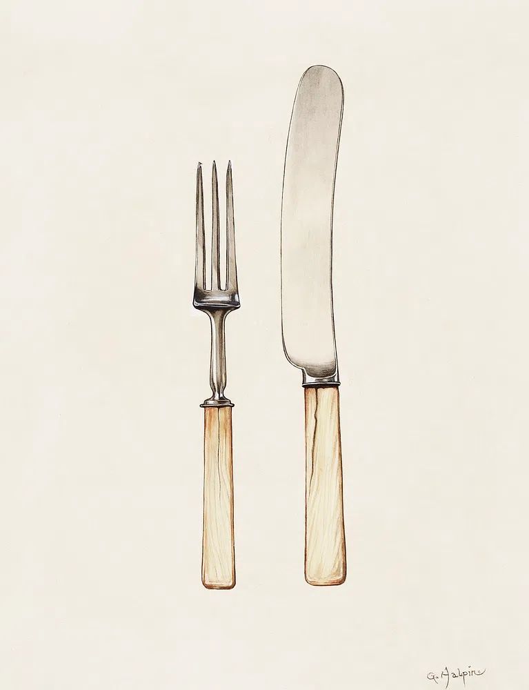 Knife Fork (ca.1936) Grace Halpin. poster detail