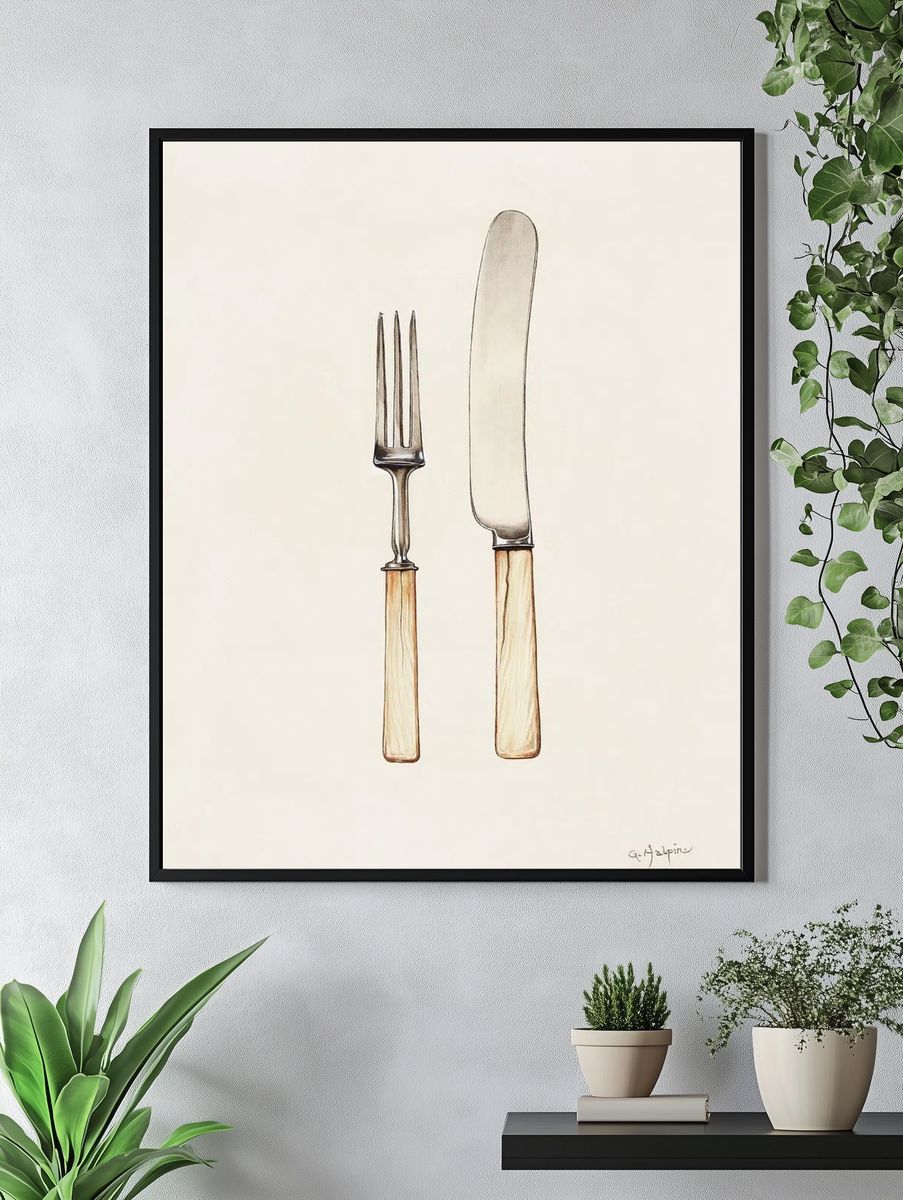Knife Fork (ca.1936) Grace Halpin. — room view 4