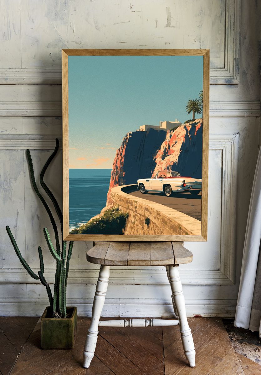 Coastal Convertible Drive Poster. room preview