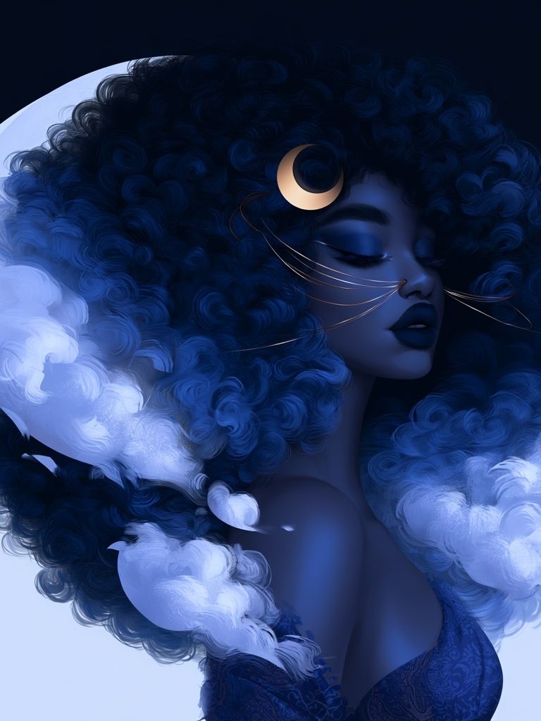 Moonlit Goddess Portrait Print. poster detail
