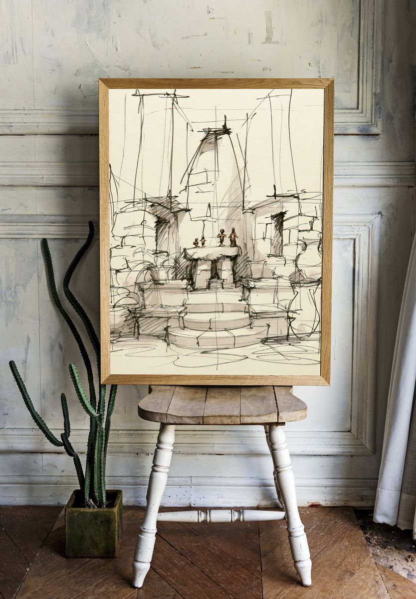 Architectural Sketch Study Poster. room preview
