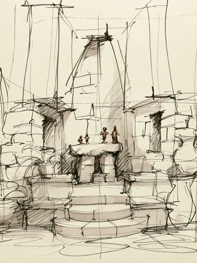 Architectural Sketch Study Poster. poster