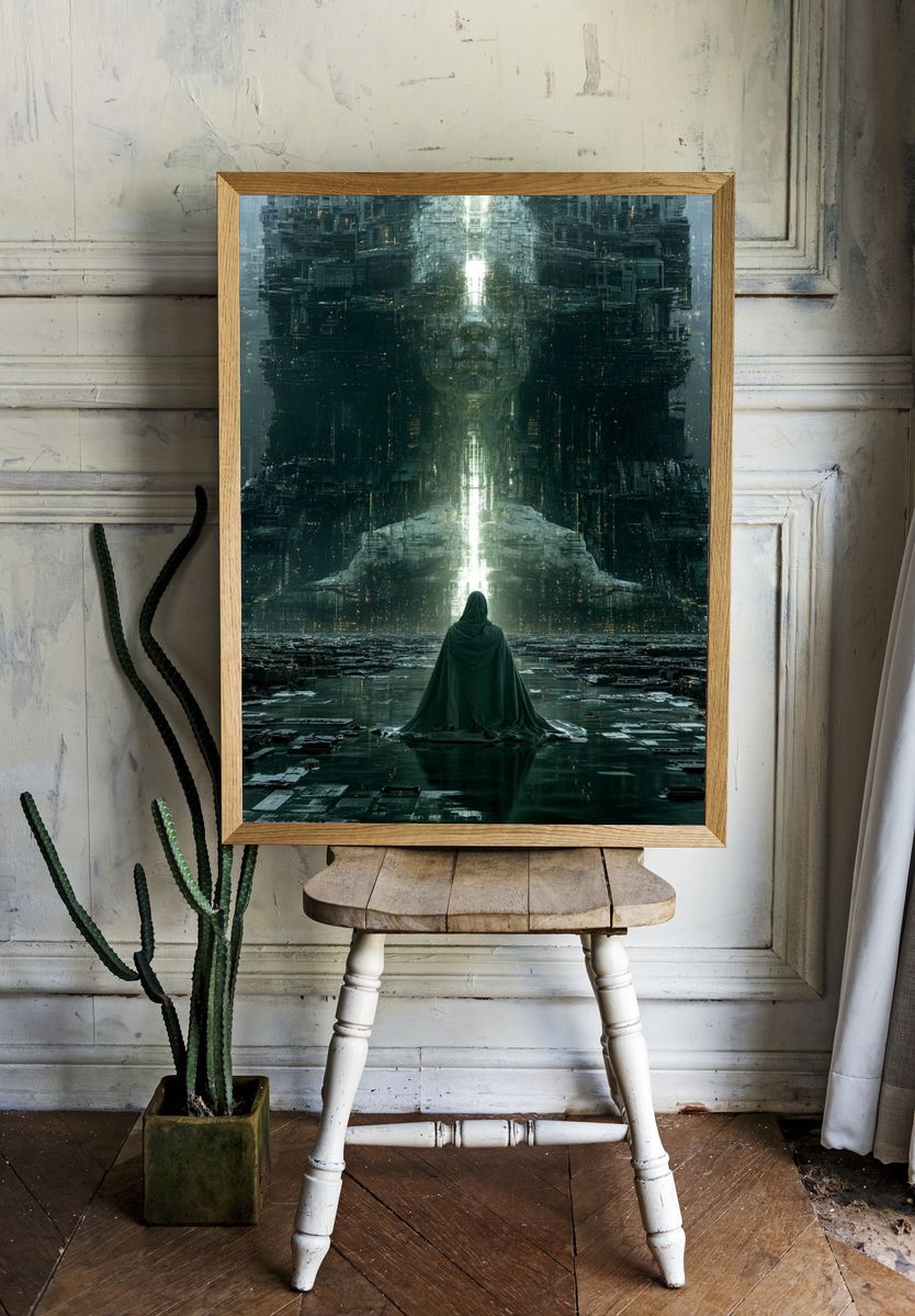 Futuristic Citadel — Sci-Fi Print. room preview