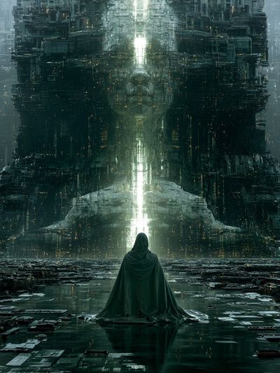 Futuristic Citadel — Sci-Fi Print.