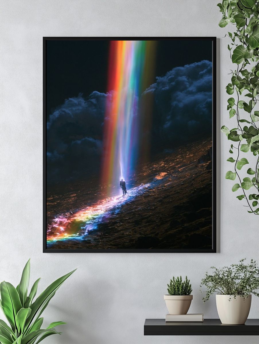Rainbow Beam Landscape Poster. — room view 4