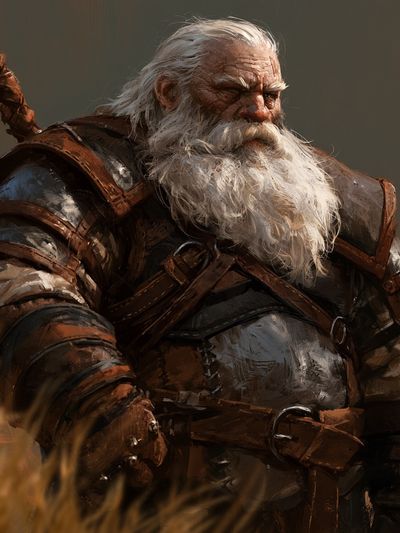 Warrior Dwarf Portrait Print.
