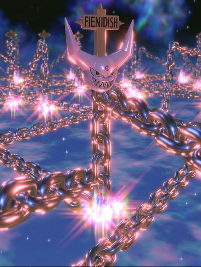 Fienidish Chainscape Digital Art Poster. poster