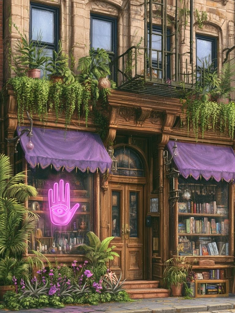 Enchanted Bookshop Facade Print. poster detail
