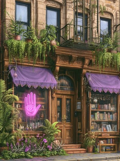 Enchanted Bookshop Facade Print.