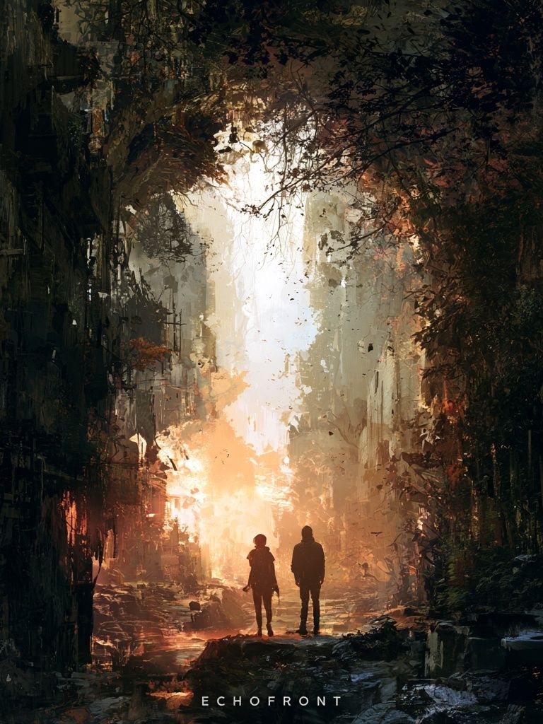 Echofront Sci-Fi Landscape Poster. poster detail