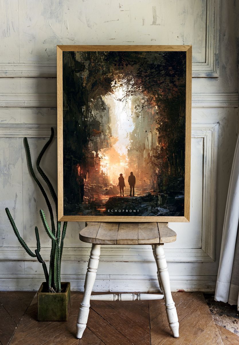Echofront Sci-Fi Landscape Poster. room preview