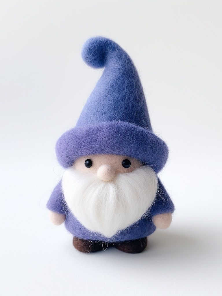 Felt Gnome Portrait Print. poster — illustration art