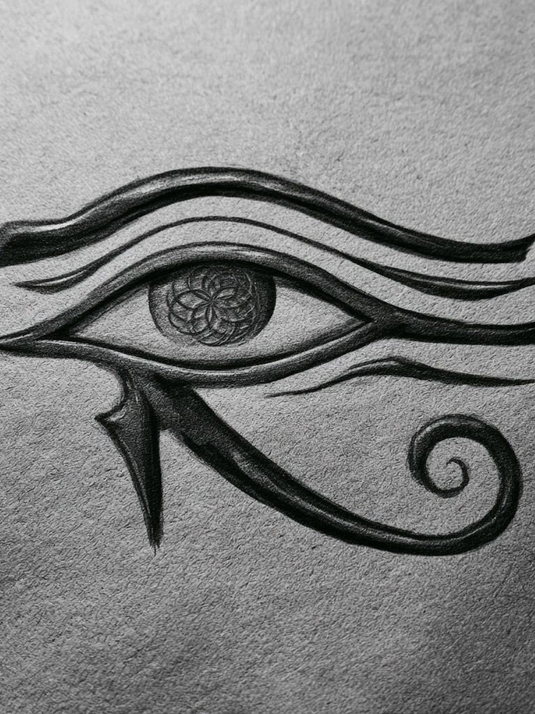 Eye of Horus Ink Poster. poster detail