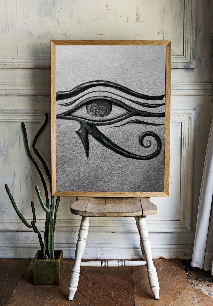 Eye of Horus Ink Poster. — room view 1