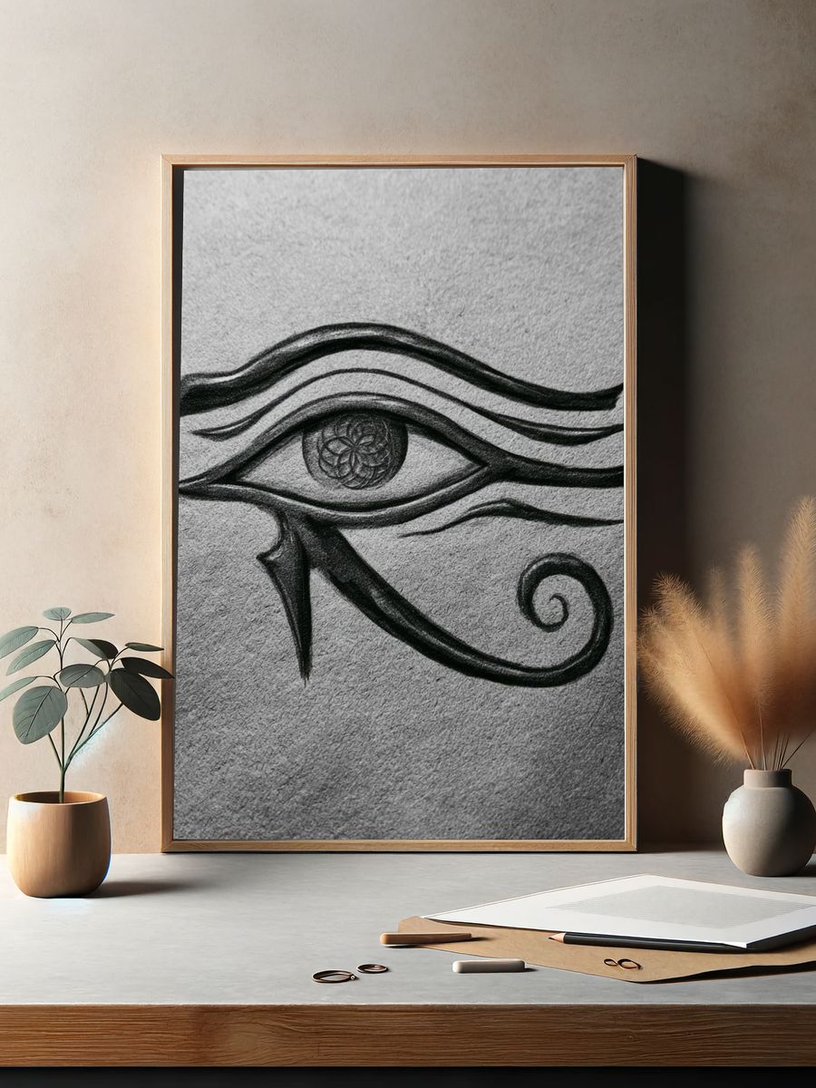 Eye of Horus Ink Poster. — room view 2