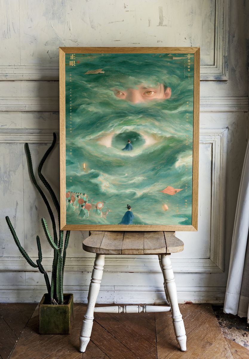 Dreamlike Chinese Figure Illustration Poster. room preview