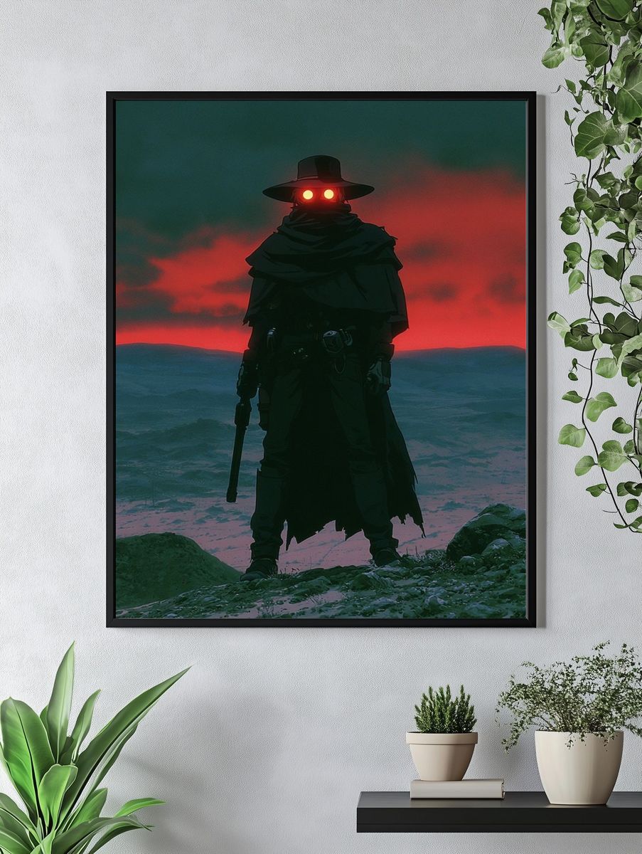 Masked Gunslinger Sci-Fi Poster. — room view 4