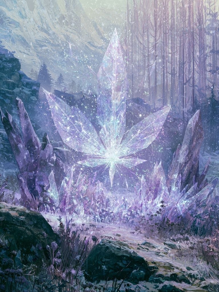 Crystal Forest Fantasy Print. poster — illustration art