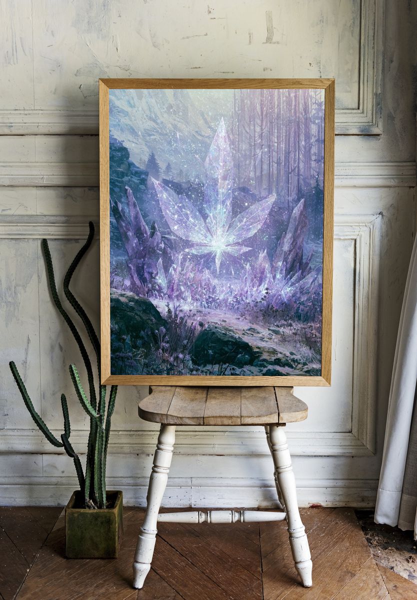 Crystal Forest Fantasy Print. room preview