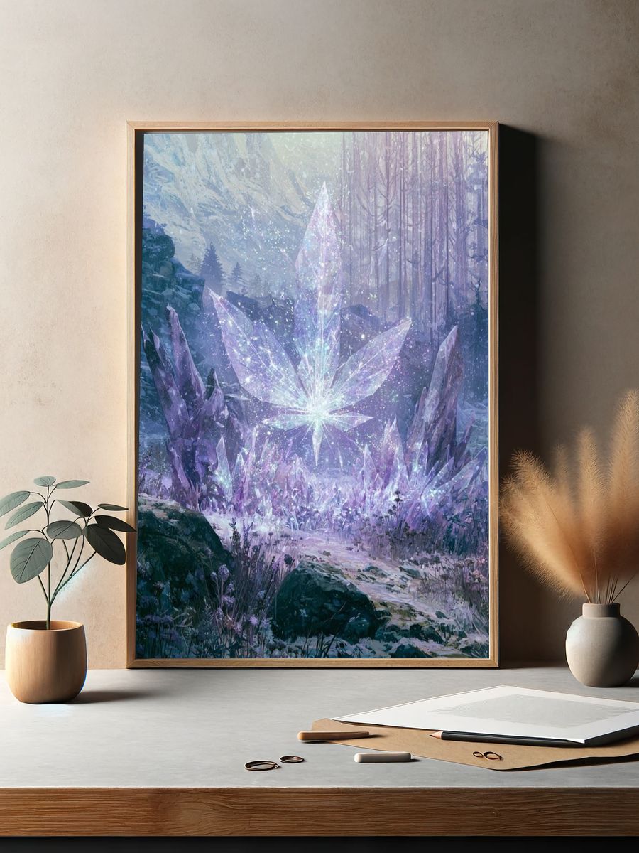 Crystal Forest Fantasy Print. — room view 2