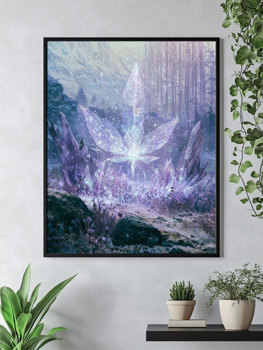 Crystal Forest Fantasy Print. — room view 4