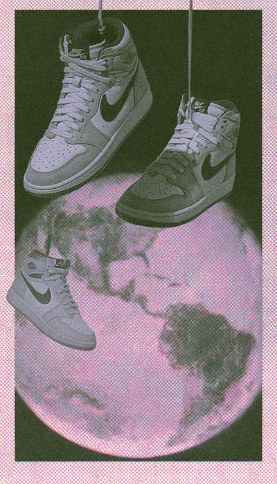 Sneaker Moon Collage Poster.