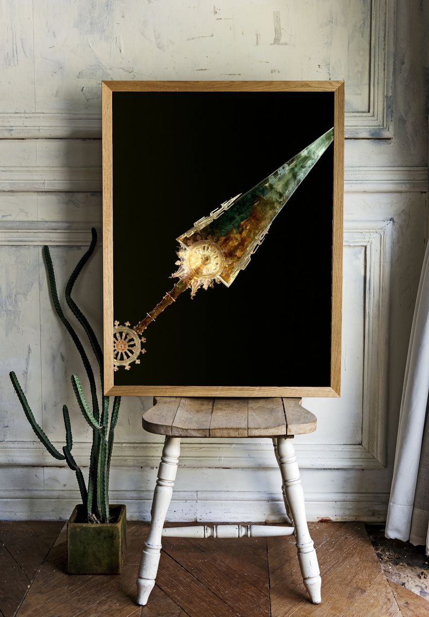 Celestial Spear Illustration Poster. room preview