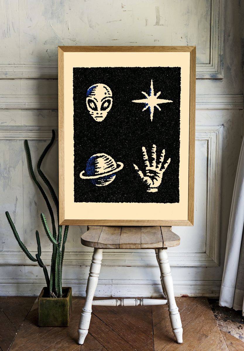 Cosmic Symbols Illustration Poster. room preview