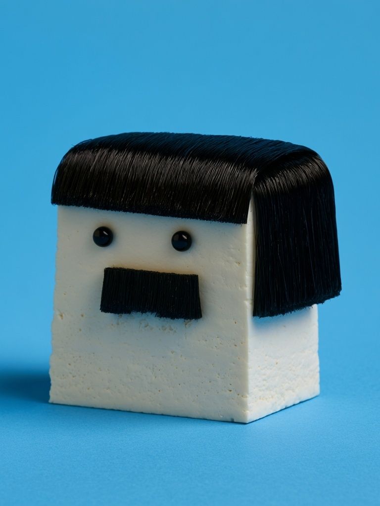 Minimalist Mustache Cube Poster. poster — illustration art